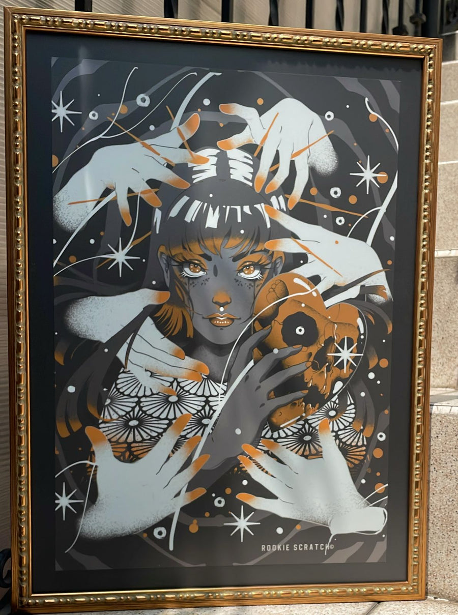 Marco en hoja de oro para lámina de arte contemporáneo, Fábrica de Marcos Josalí